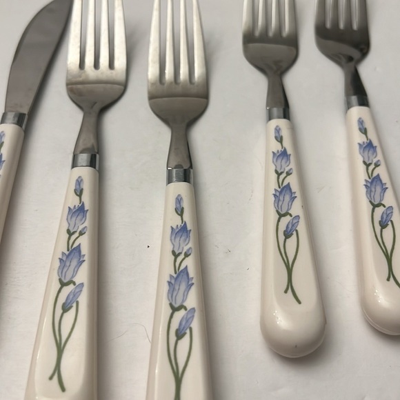 12 Piece Corelle Stainless Steel Flatware Blue Dusk - Picture 4 of 8